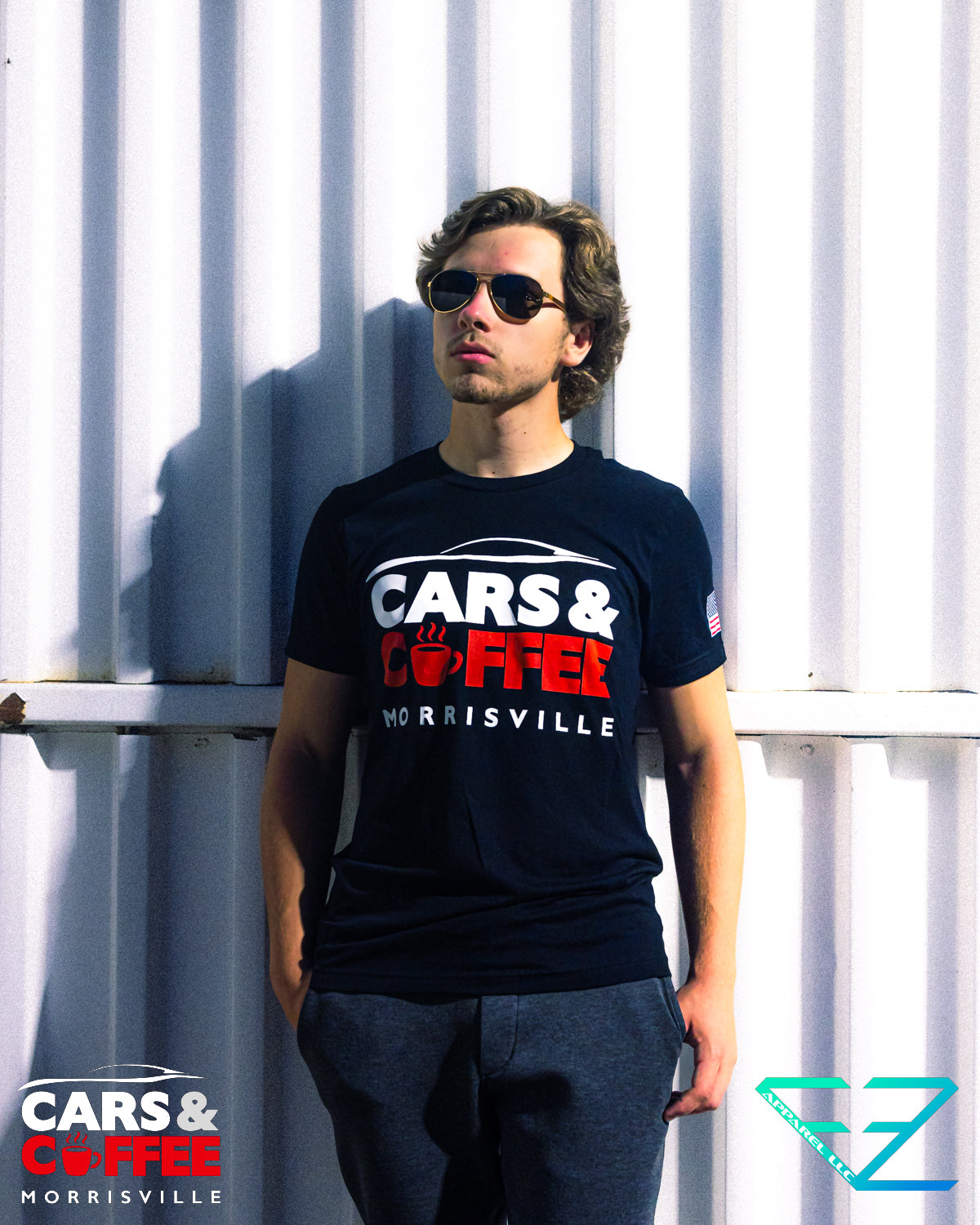 Premium+ Cars and Coffee Morrisville Sort-Sleeve Shirt - Black