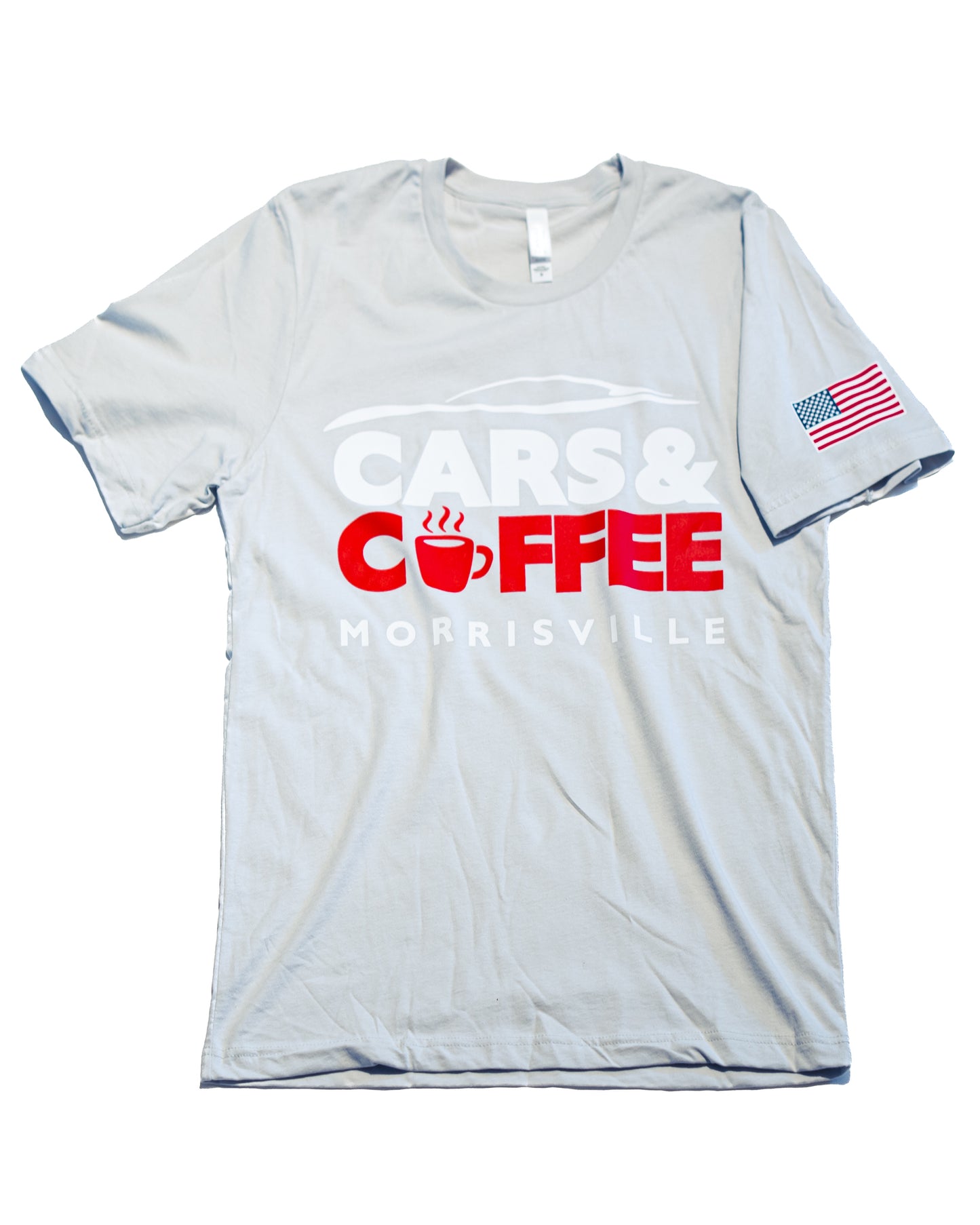 Premium+ Cars and Coffee Morrisville Sort Sleeve Shirt - Silver